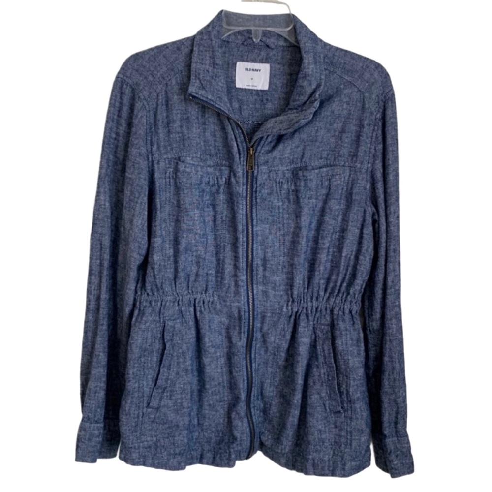 Old Navy Linen Full Zip Lightweight Jacket